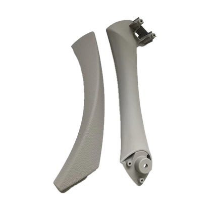 Gray inner door pull handle with cover, left side, for BMW 3 Series E90 / E91 / E92