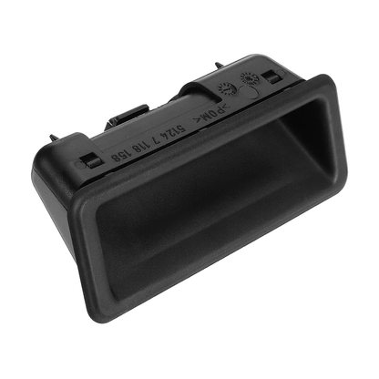 Boot lid release switch, raised three quarter view, for BMW E82, E90, E92, E60, E70, E71, E84 (2005-2015)