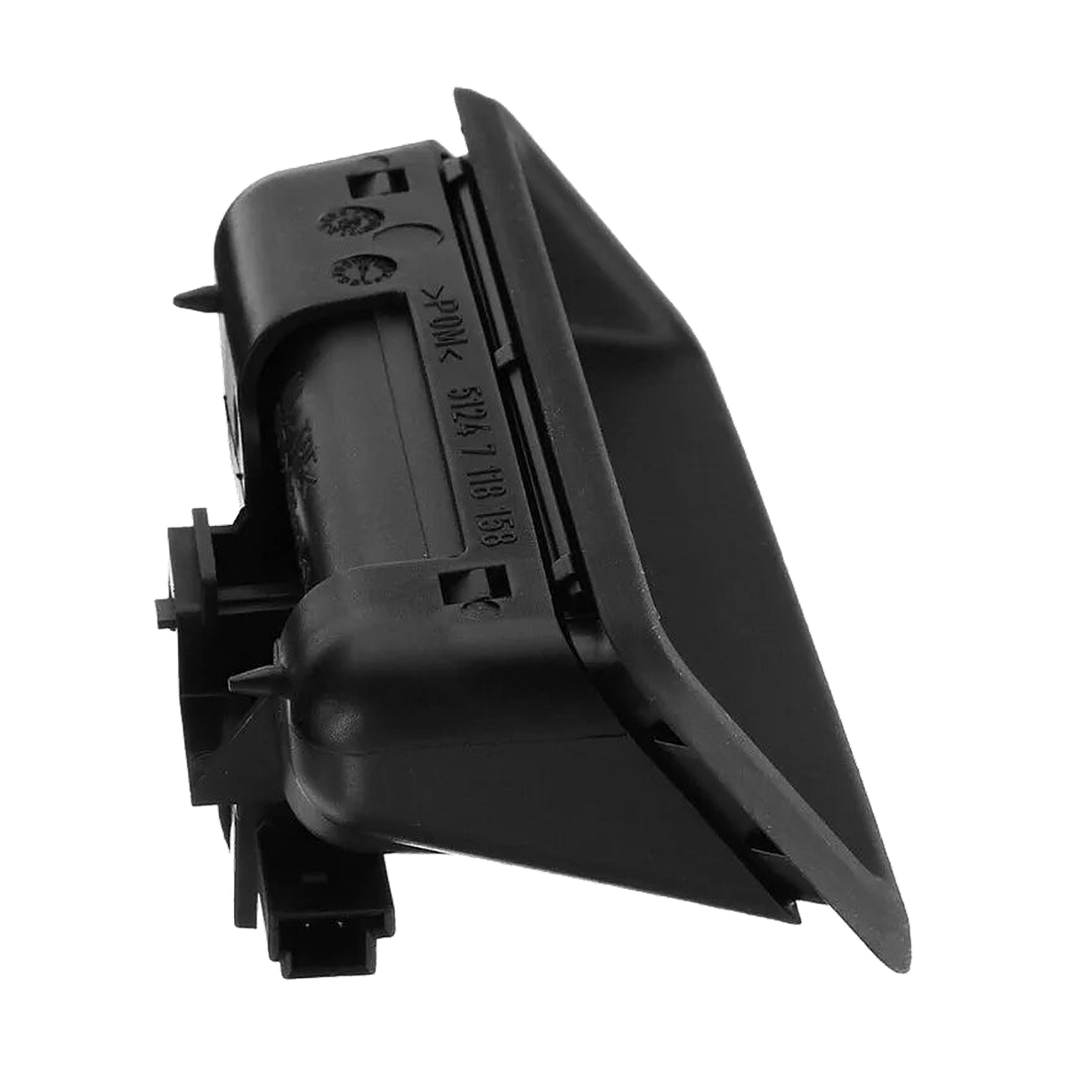 Boot lid release switch, side profile with flap open, for BMW E82, E90, E92, E60, E70, E71, E84 (2005-2015)