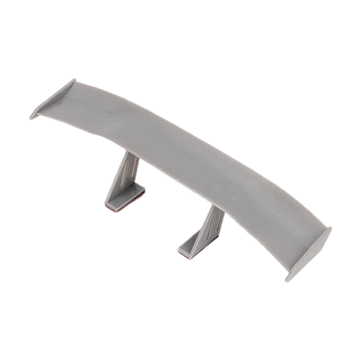 Gray mini GT wing spoiler decoration, angled view, universal fit for BMW