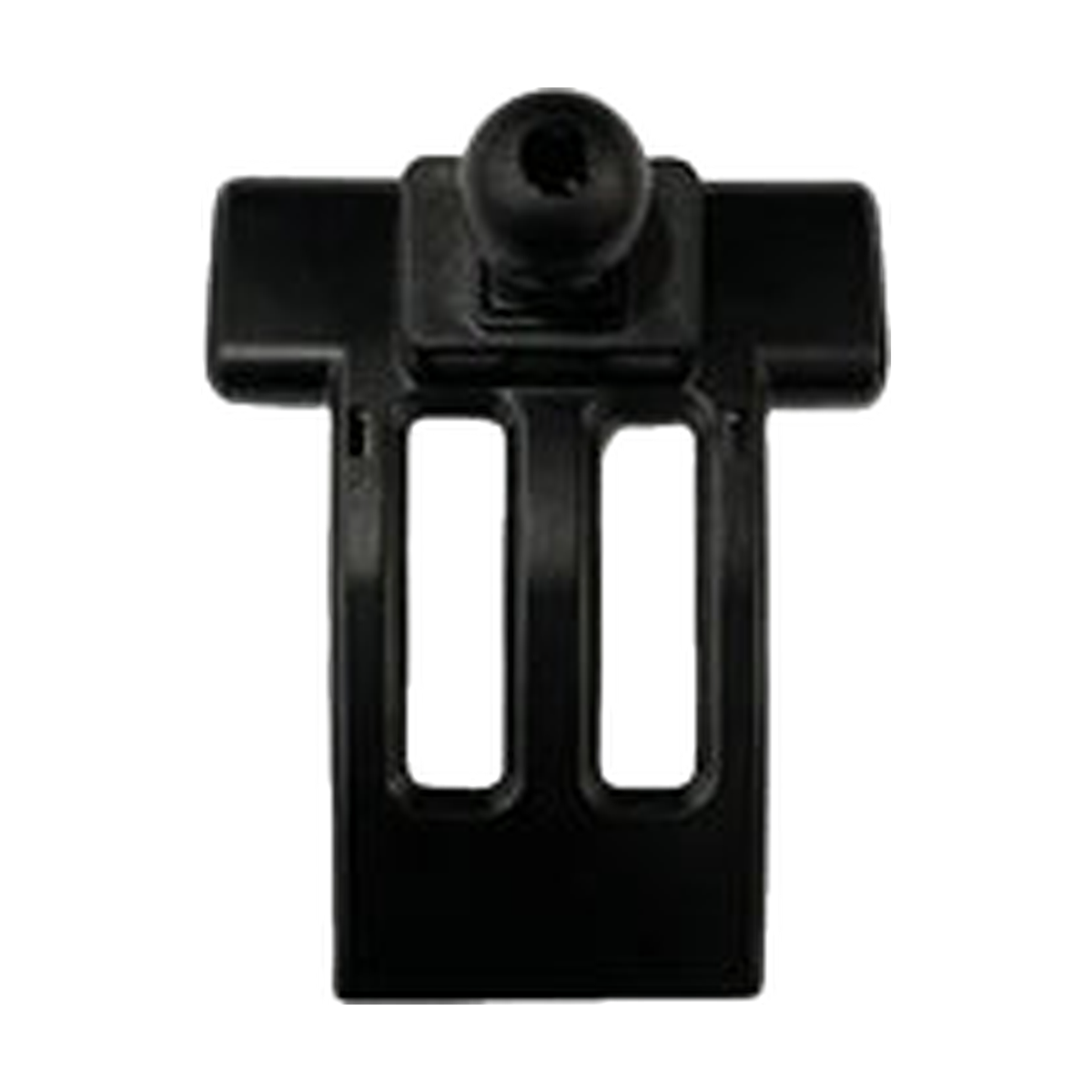 Black vent clip phone mount base with 17 mm ball, front view, for BMW 7 Series 2004-2008