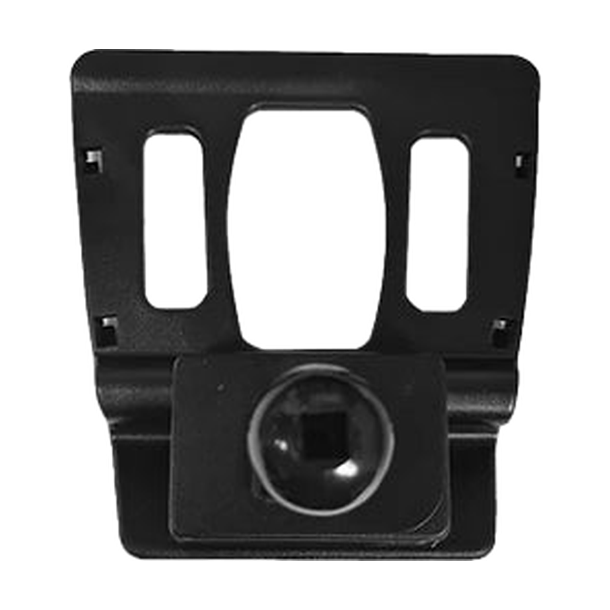 Black three window phone mount frame with 17 mm ball, top view, for BMW 2 Series 2014-2018