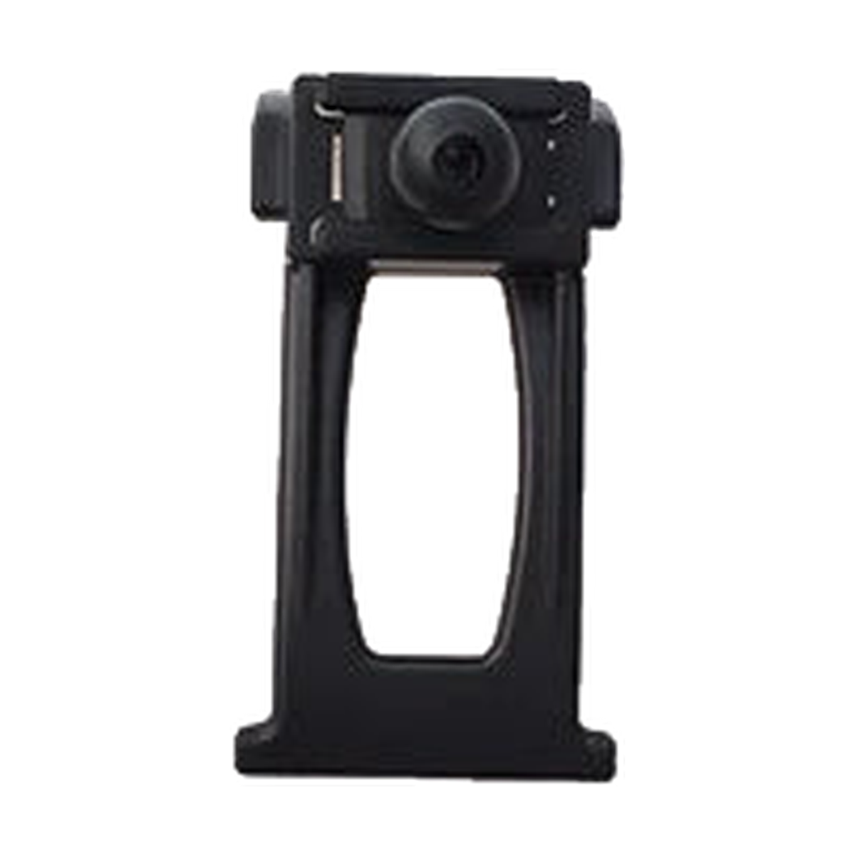 Slim black phone mount frame with 17 mm ball, front view, for BMW X5/X6 2008-2013