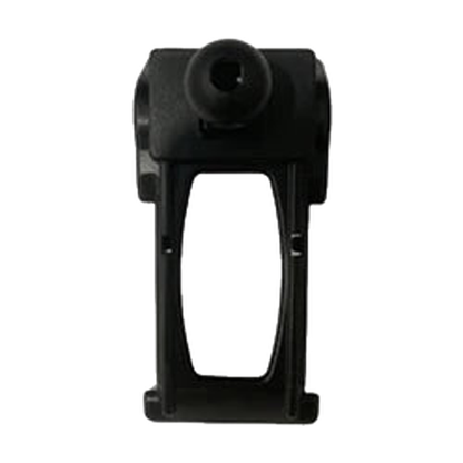 Narrow black phone mount frame with 17 mm ball, front view, for BMW X1 2012-2015