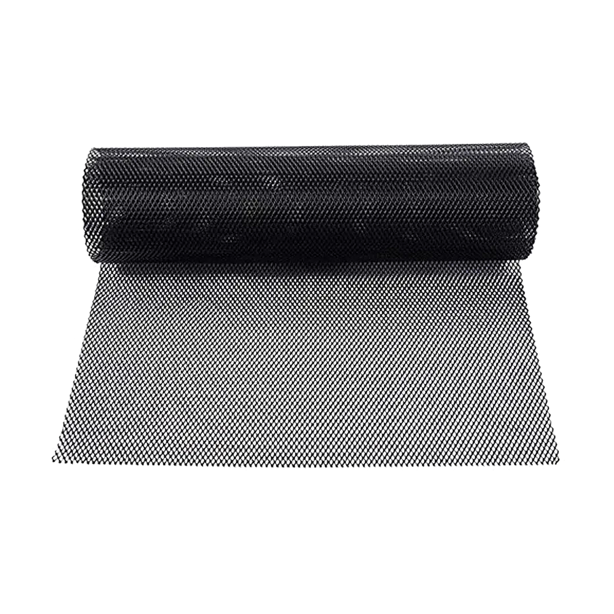Black aluminium grille mesh sheet, full roll view, universal fit for BMW