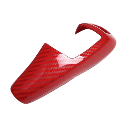 Red carbon fibre gear selector trim, Style A, left hand drive, for BMW F20, F30, F10, F25, F15 (2009-2021)