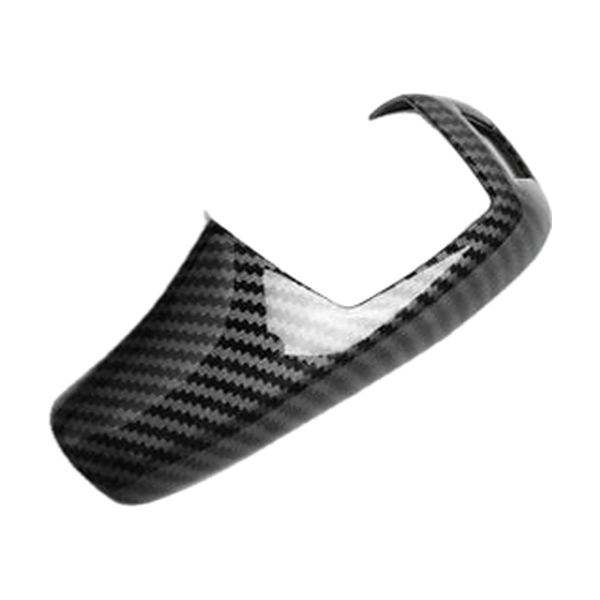 Black carbon fibre gear selector trim, Style A, left hand drive, for BMW F20, F30, F10, F25, F15 (2009-2021)