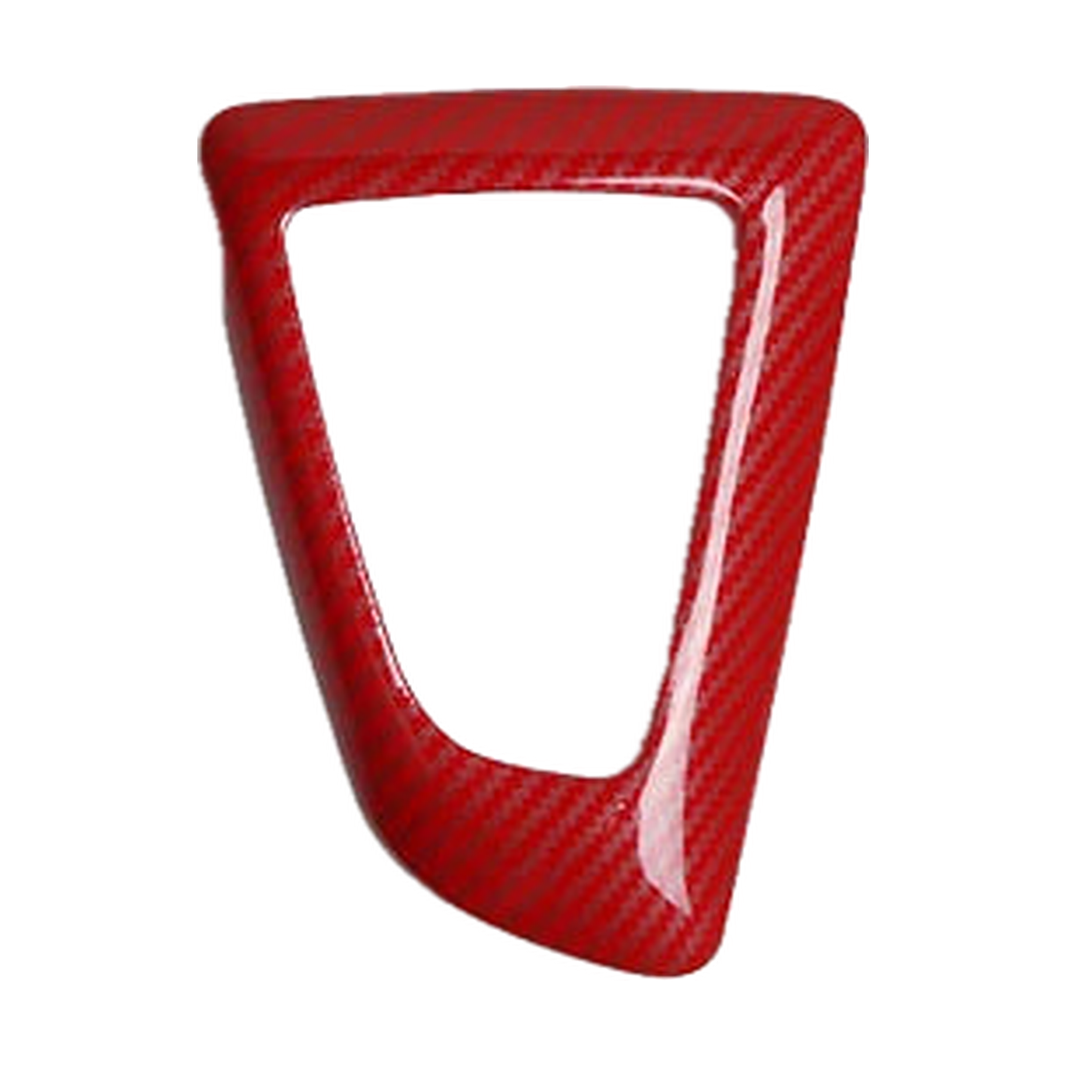 Red carbon fibre gear selector trim, Style C, left hand drive, for BMW F20, F30, F10, F25, F15 (2009-2021)