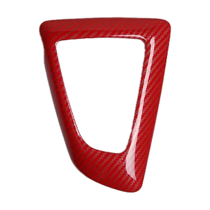 Red carbon fibre gear selector trim, Style C, left hand drive, for BMW F20, F30, F10, F25, F15 (2009-2021)