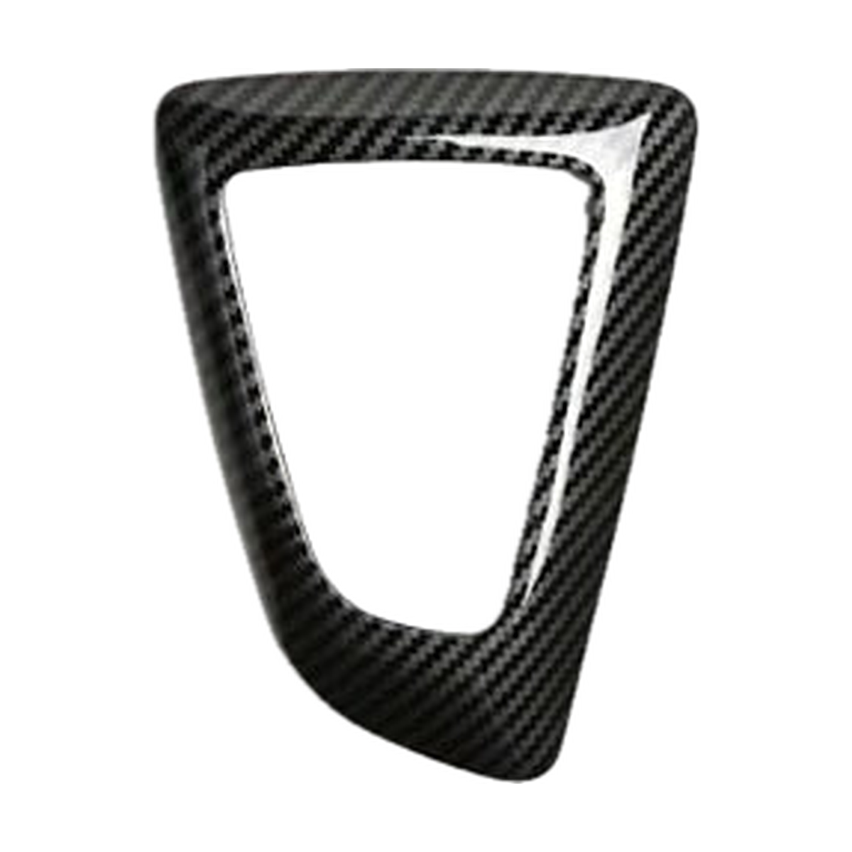 Black carbon fibre gear selector trim, Style C, left hand drive, for BMW F20, F30, F10, F25, F15 (2009-2021)
