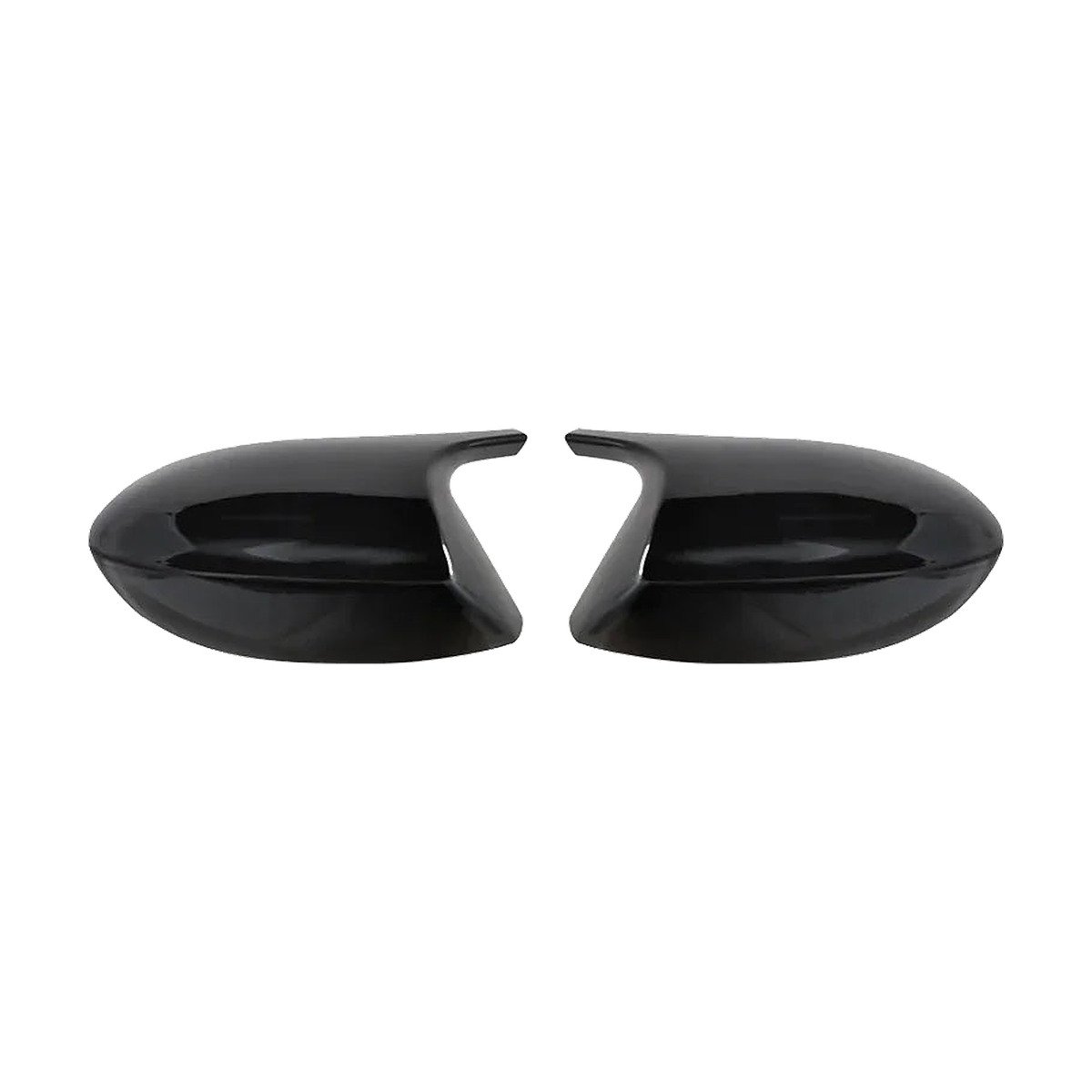 Gloss black mirror cover caps, pair, front view, for BMW Z4 E89 (2009-2016)