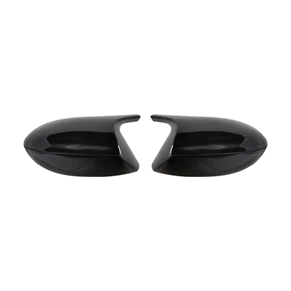 Gloss black mirror cover caps, pair, front view, for BMW Z4 E89 (2009-2016)