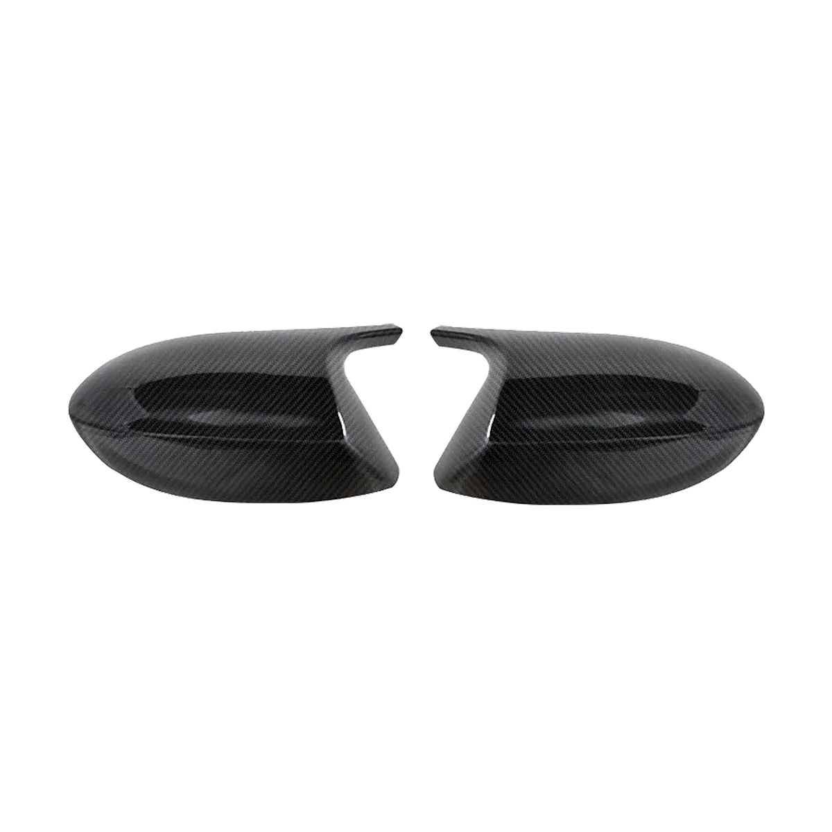 Carbon fiber pattern mirror cover caps, pair, front view, for BMW Z4 E89 (2009-2016)