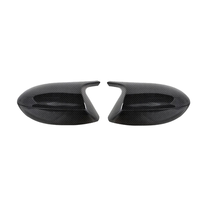 Carbon fiber pattern mirror cover caps, pair, front view, for BMW Z4 E89 (2009-2016)