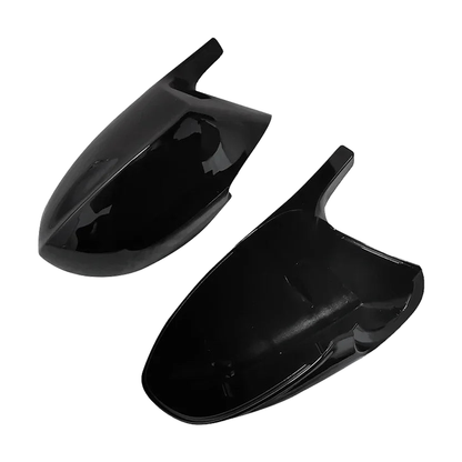 Gloss black mirror cover caps showing outer and inner sides, for BMW Z4 E89 (2009-2016)