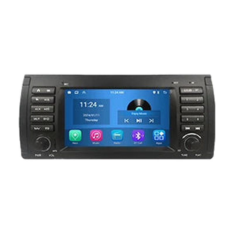 7-inch Android head unit with CarPlay, music player screen, for BMW 5 Series E39, X5 E53 (1995-2006)