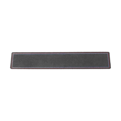 Black Alcantara dashboard anti-dust pad with red and blue stitching for BMW 3 Series F30, 4 Series F32, F34