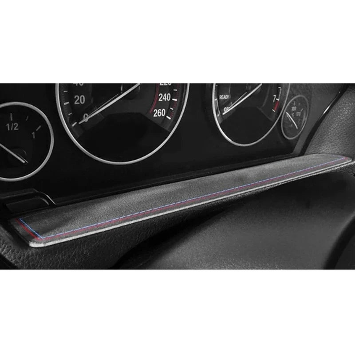 Dashboard anti-dust pad installed above the gauge cluster in a BMW 3 Series F30, 4 Series F32, F34