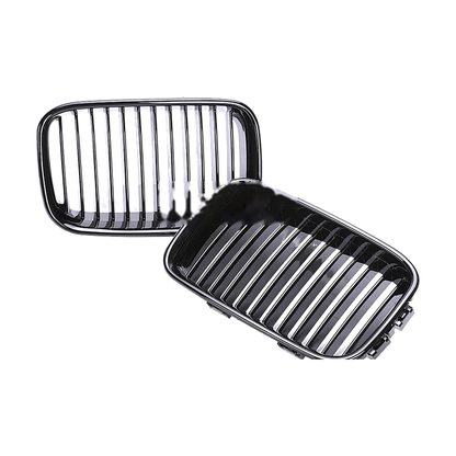 Single-slat gloss black kidney grille pair for BMW E36 Pre-LCI (1992-1996)