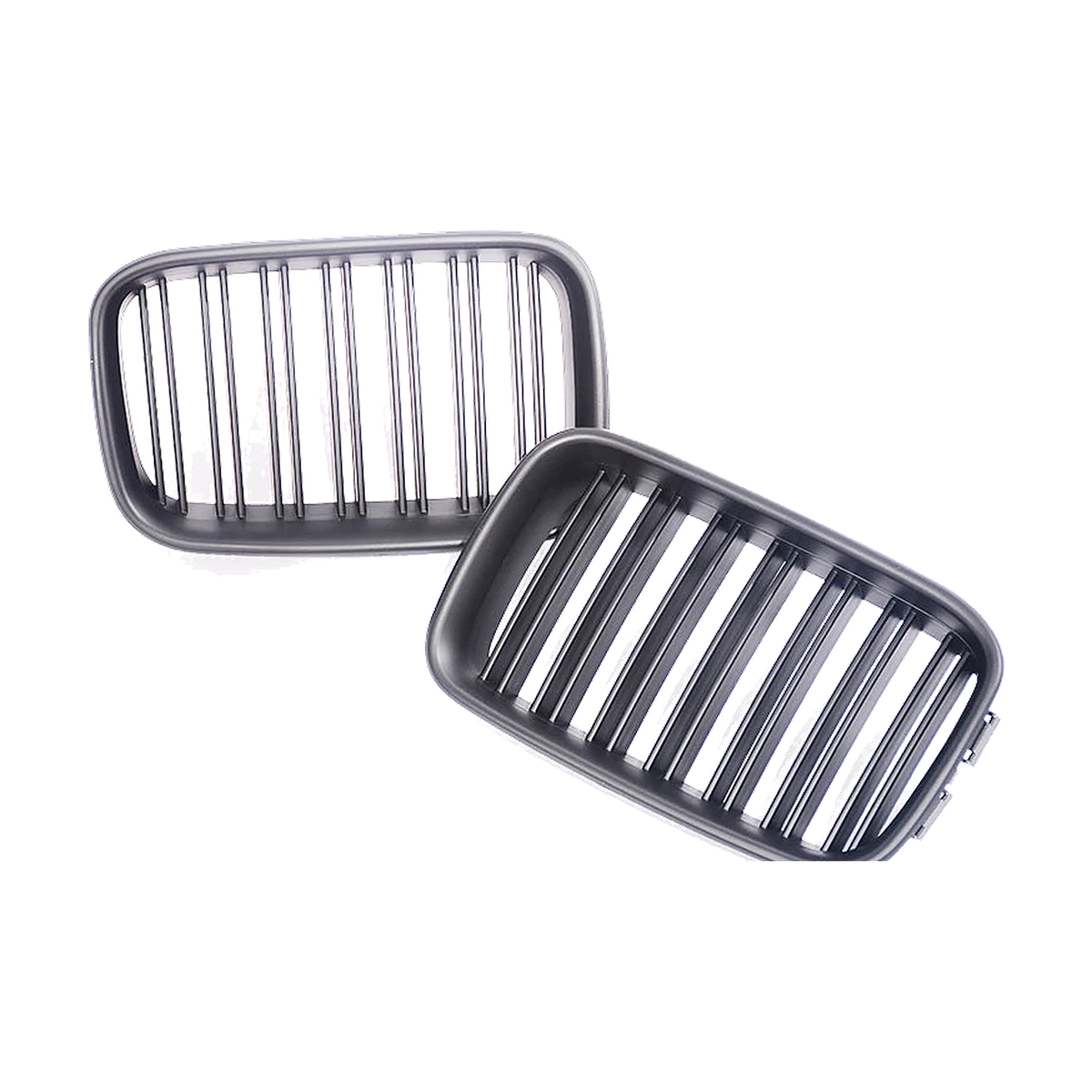 Dual-slat matte black kidney grille pair for BMW E36 Pre-LCI (1992-1996)