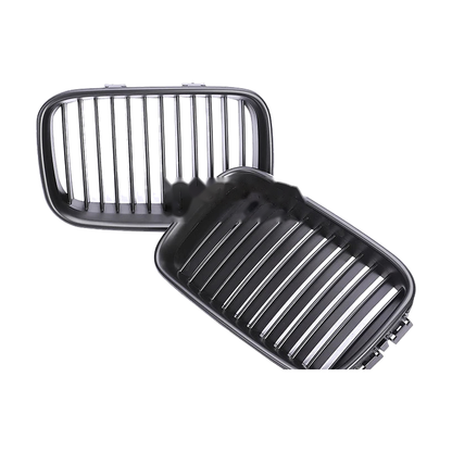 Single-slat matte black kidney grille pair for BMW E36 Pre-LCI (1992-1996)