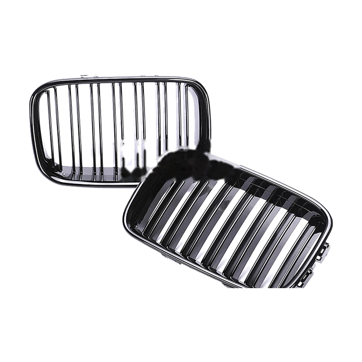 Dual-slat gloss black kidney grille pair for BMW E36 Pre-LCI (1992-1996)