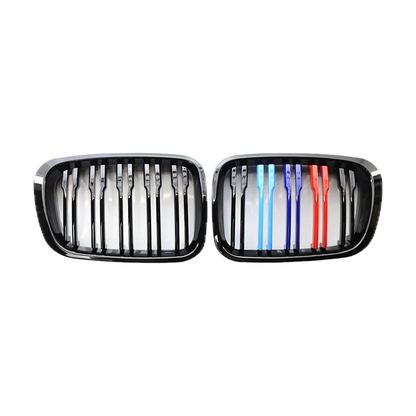 M-colour kidney grille pair for BMW 3 Series E46 2-Door, 2002-2005
