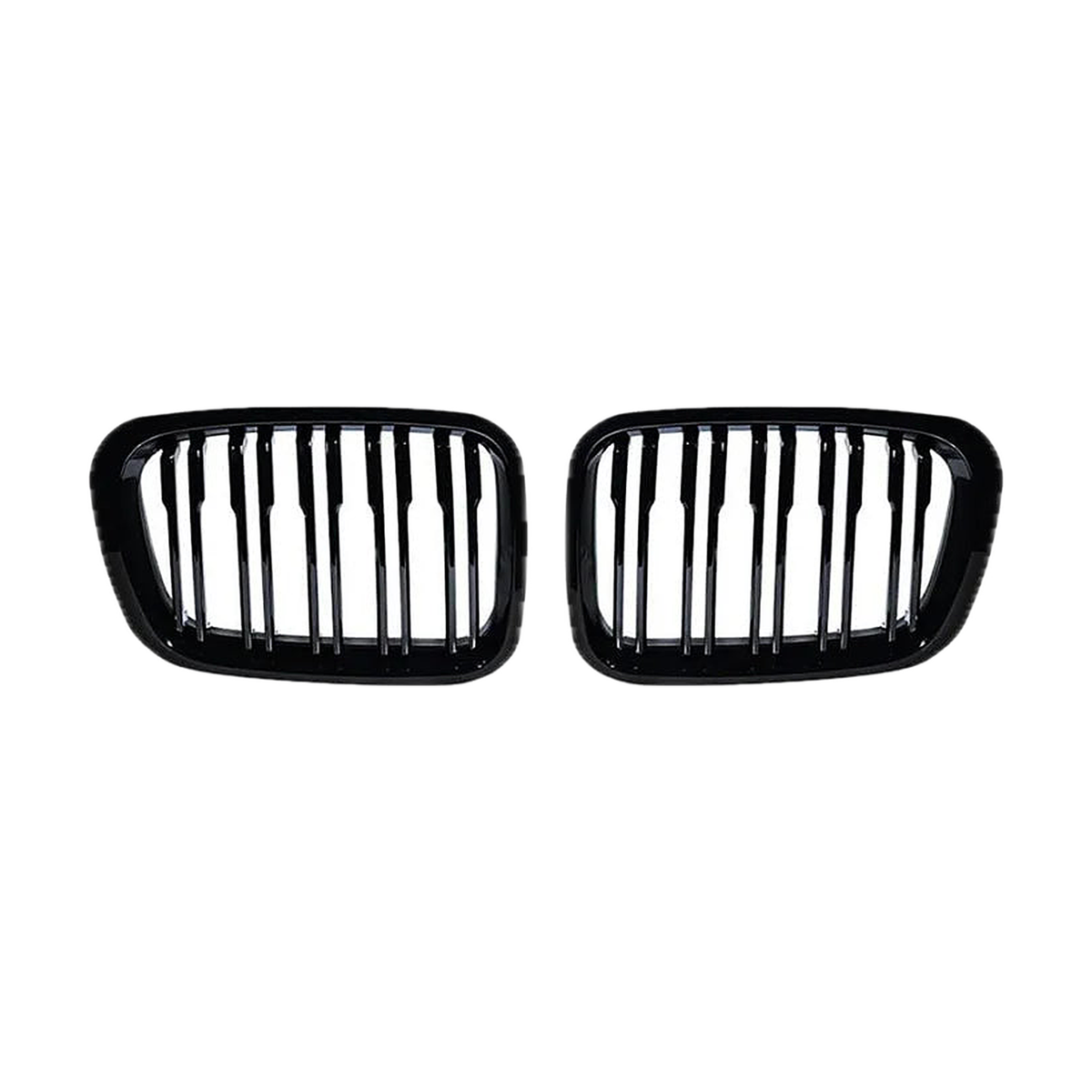 Gloss black kidney grille pair for BMW 3 Series E46 Coupe 2-Door, 2004-2006