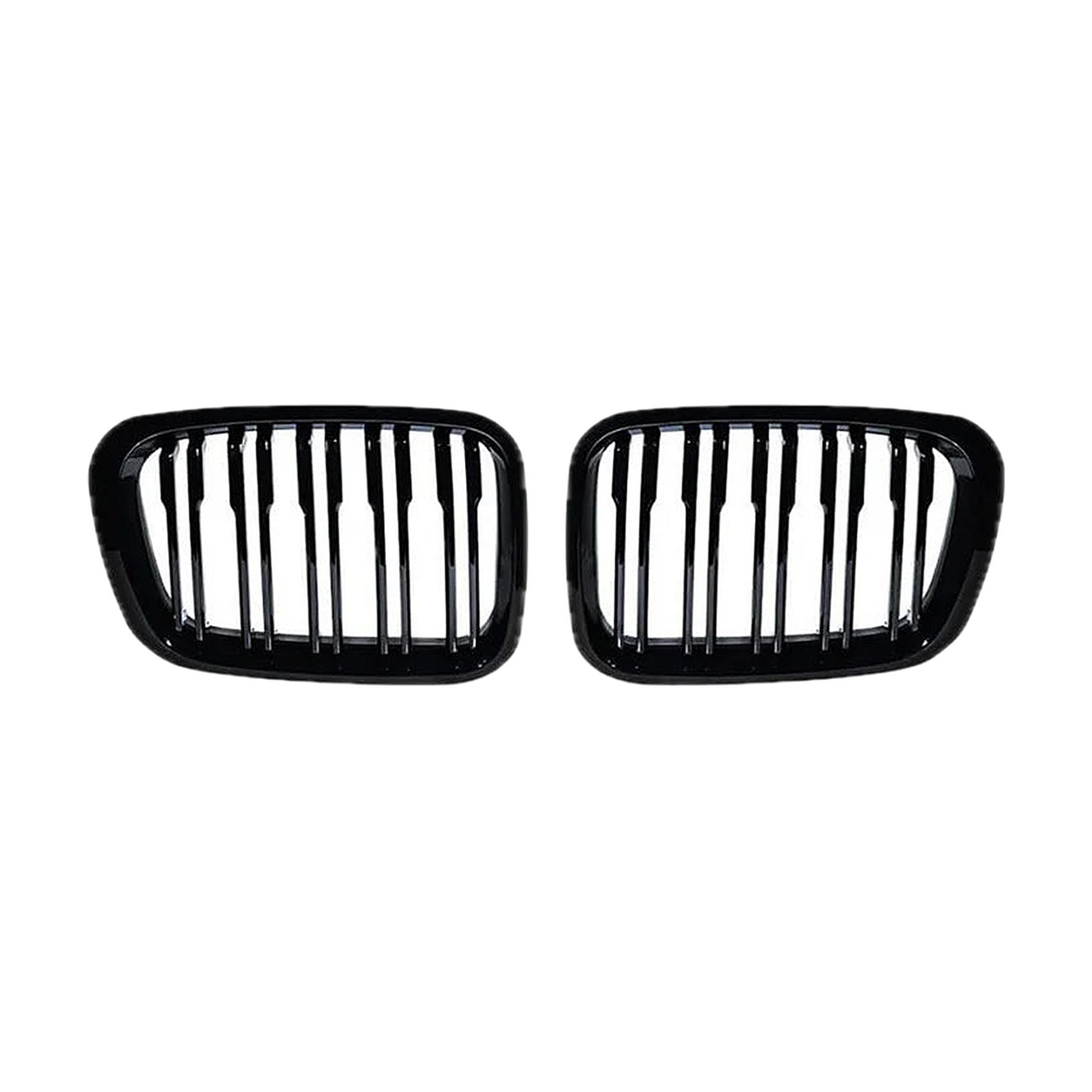 Gloss black kidney grille pair for BMW 3 Series E46 Coupe 2-Door, 1999-2001