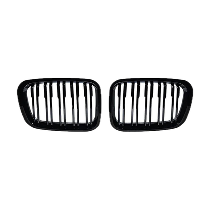 Gloss black kidney grille pair for BMW 3 Series E46 Coupe 2-Door, 1999-2001