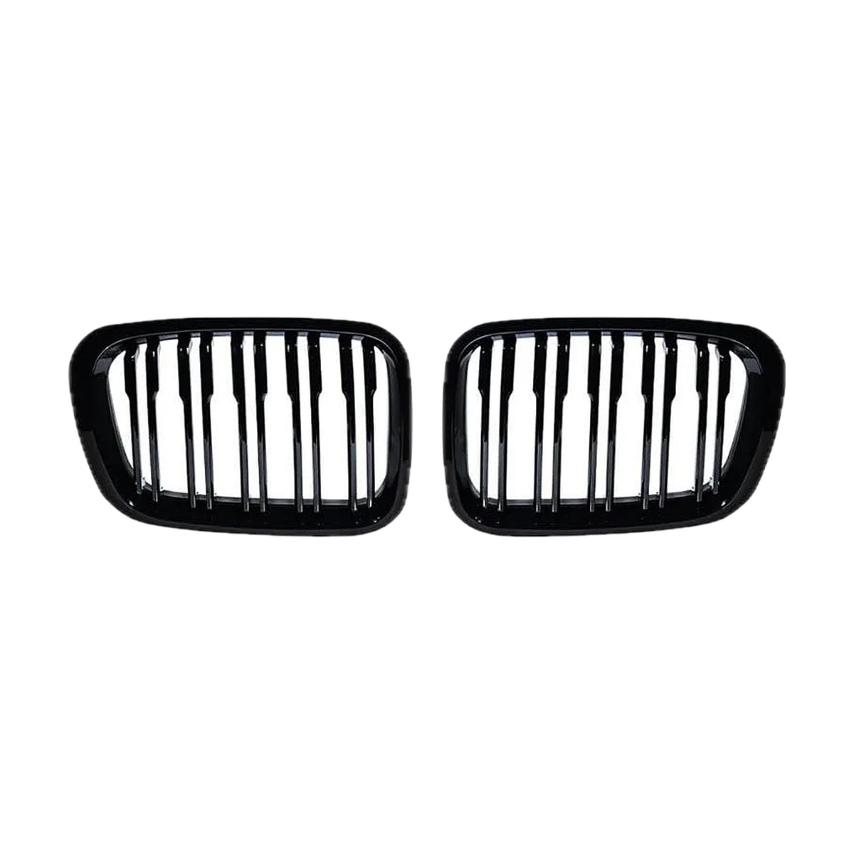 Gloss black kidney grille pair for BMW 3 Series E46 4-Door, 1998-2001