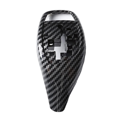 Design A carbon fiber look gear selector knob cover, front view, for BMW F30 / F10 / F20 / F32 / F25
