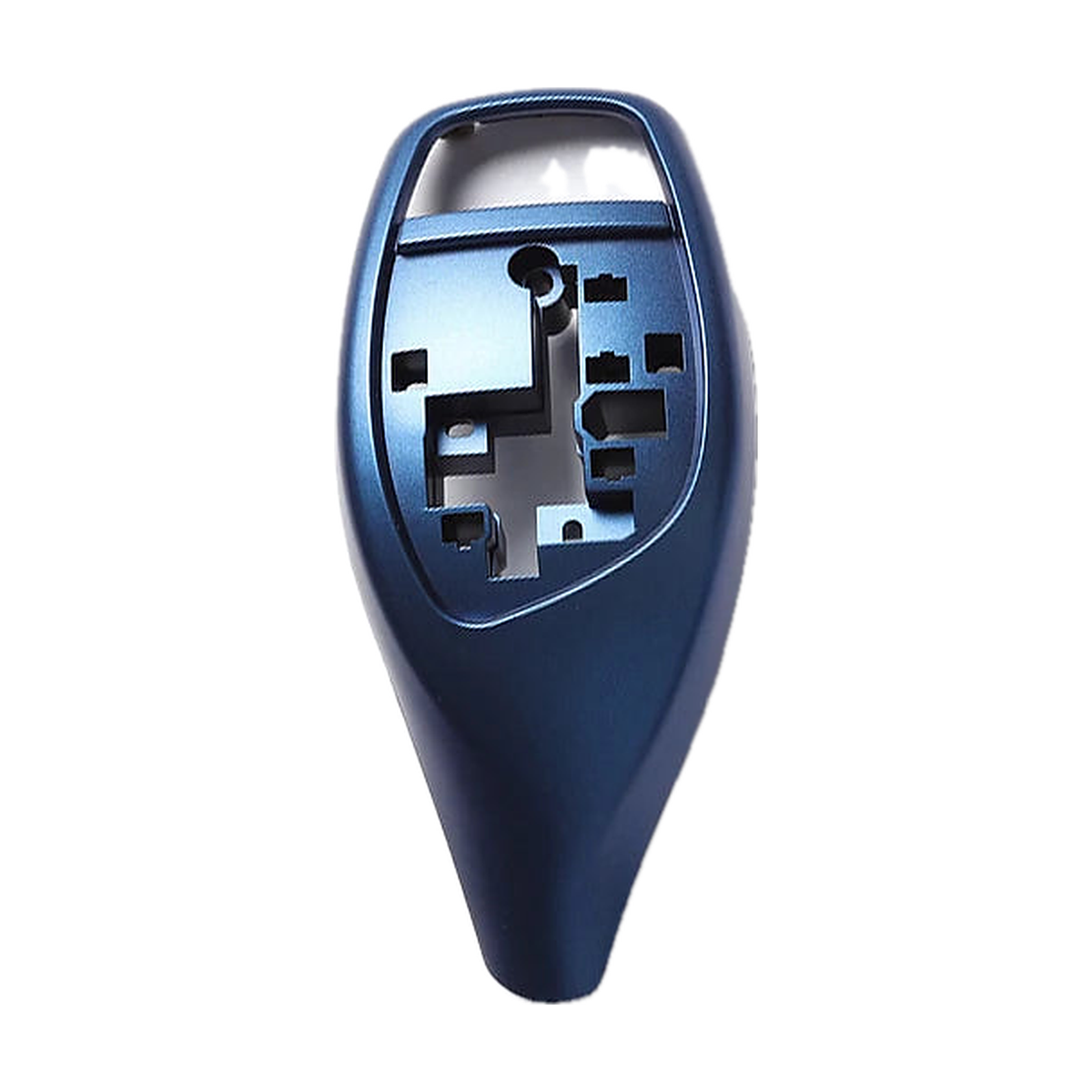 Design A matte blue gear selector knob cover, front view, for BMW F30 / F10 / F20 / F32 / F25