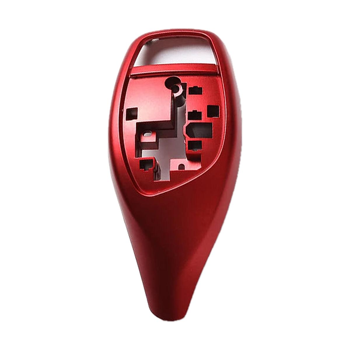Design A matte red gear selector knob cover, front view, for BMW F30 / F10 / F20 / F32 / F25