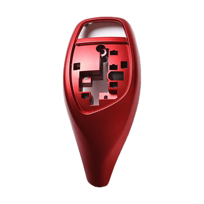 Design A matte red gear selector knob cover, front view, for BMW F30 / F10 / F20 / F32 / F25