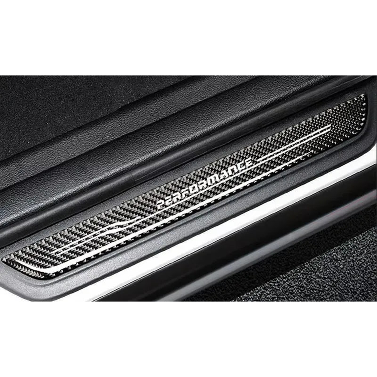 Carbon fiber door sill scuff plates, Performance logo, for BMW X3 F25 / X4 F26 (2011-2017)