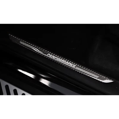 Stainless steel door sill scuff plates, Performance logo, for BMW X5 F15 / X6 F16 (2014-2018)