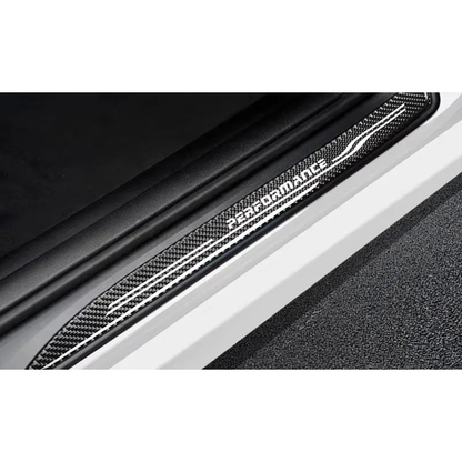 Carbon fiber door sill scuff plate, low equipped trim, for BMW 3 Series E90 (2005-2012)