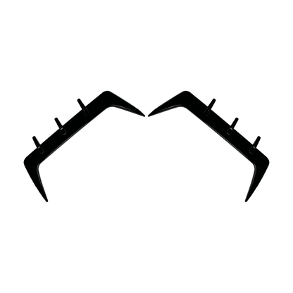 Glossy black rear bumper side vent trim pair, angled view, for BMW 2 Series F74 M Sport (2024+)