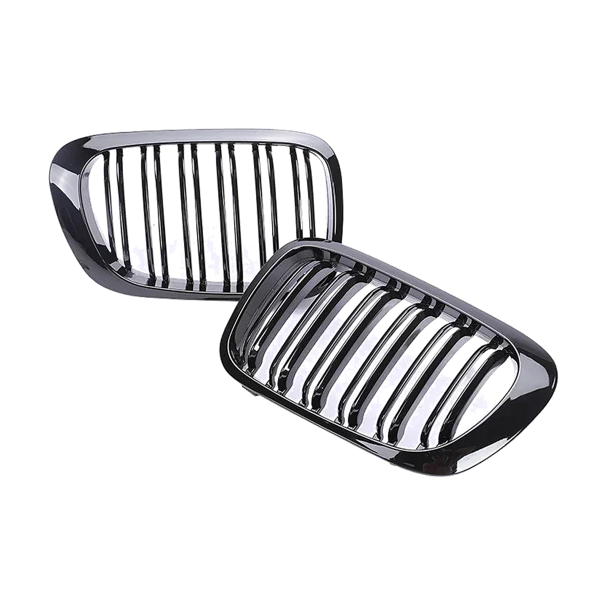 Gloss black dual slat kidney grille for 2-Door BMW 3 Series E46 Saloon and 2-Door (1998-2001)