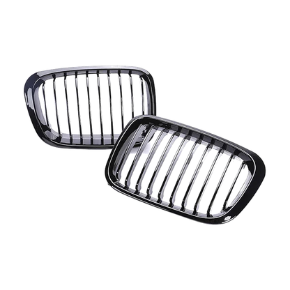 Gloss black single slat kidney grille for 4-Door BMW 3 Series E46 Saloon and 2-Door (1998-2001)