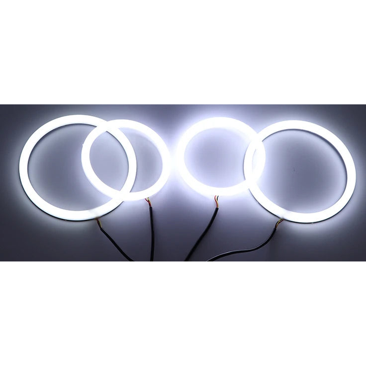 White LED angel eye halo rings lit up, for BMW 3 Series E92 / E93 and M3 2007-2013