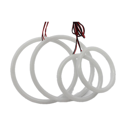 White LED angel eye halo rings, angled view, for BMW 3 Series E92 / E93 and M3 2007-2013