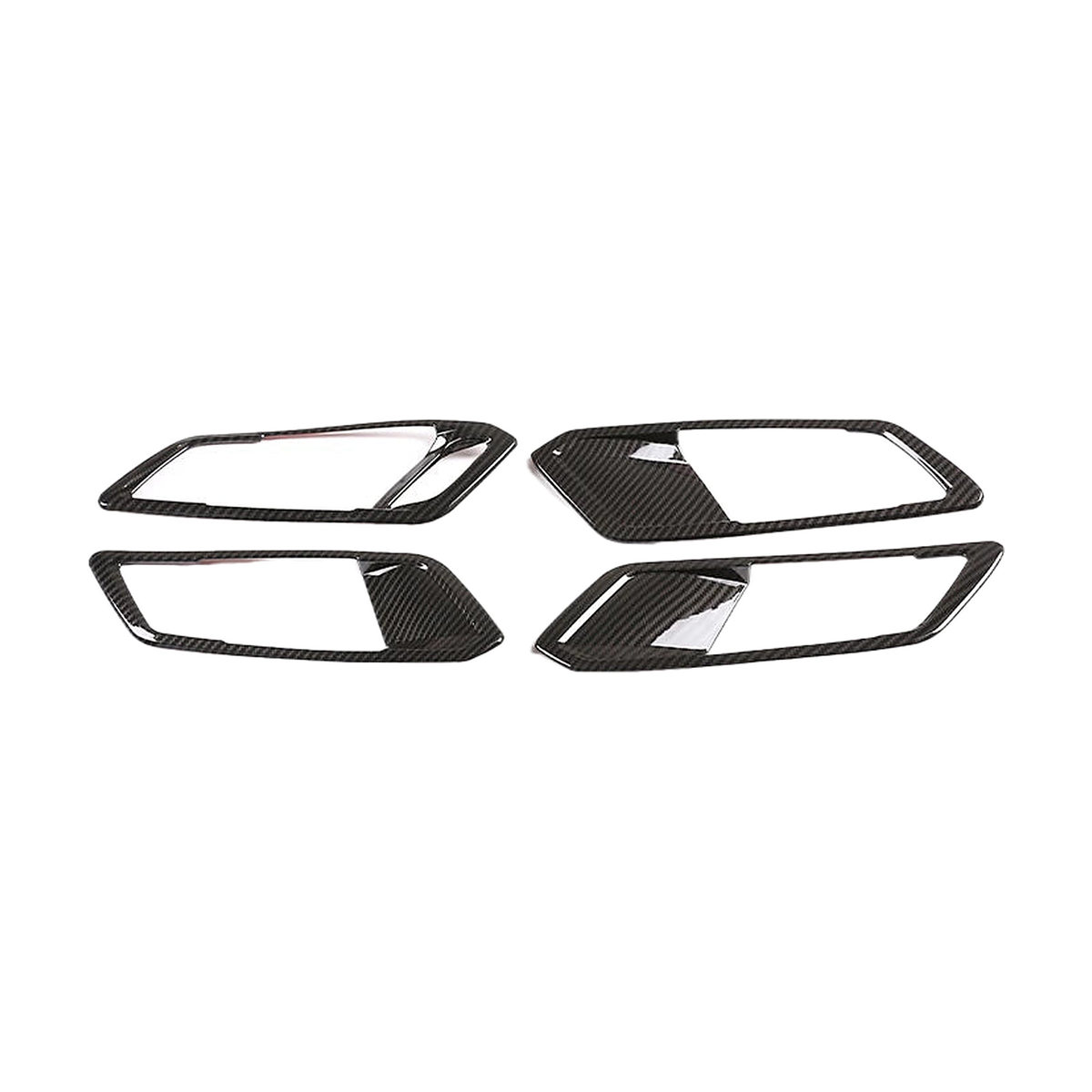 Carbon-look interior door handle frame covers, set of 4, No. 12, for BMW 3 Series G20 LHD 2020-2022