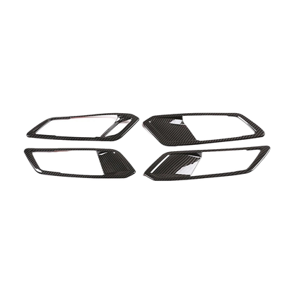 Carbon-look interior door handle frame covers, set of 4, No. 12, for BMW 3 Series G20 LHD 2020-2022