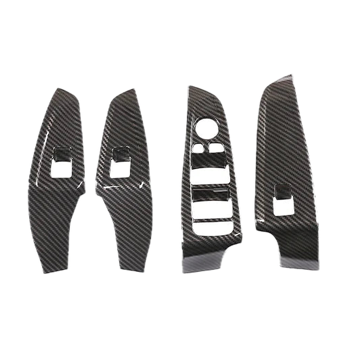 Carbon-look window switch panel covers, set of 4, No. 14, for BMW 3 Series G20 LHD 2020-2022
