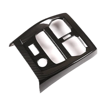 Carbon-look rear air vent panel cover, Style B, No. 18, angled view, for BMW 3 Series G20 LHD 2020-2022
