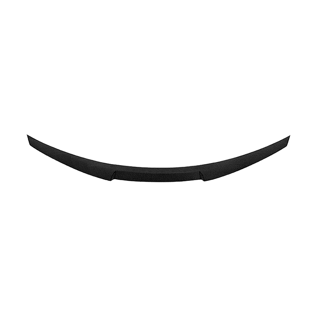 M4 style boot lip spoiler in carbon look finish, rear view, for BMW F32 / F33 / F36 4 Series