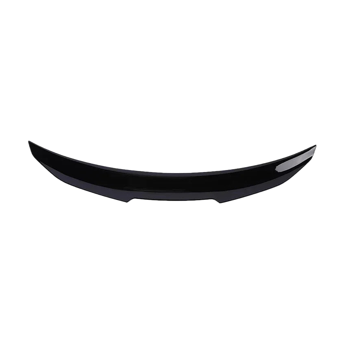 Gloss black PSM style rear boot spoiler, front view, for BMW F36 Gran Coupe