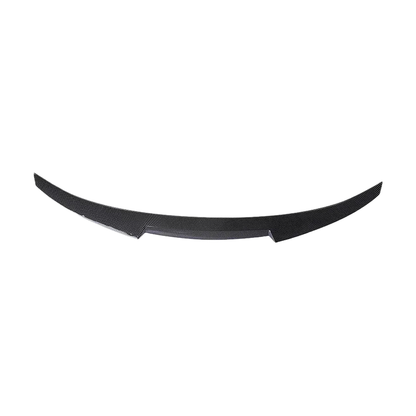 Carbon look M4 style rear boot spoiler, front view, for BMW F36 Gran Coupe